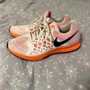 Nike Women's Orange and White Athletic Shoes